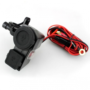 12V Motorrades wasserdichte Zigarettenanzünder Adapter Dual USB 