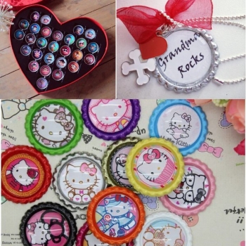 10pcs Silber Metall Flache Kronkorken Zeit Gem Cap DIY Schmucksache Fertigkeit