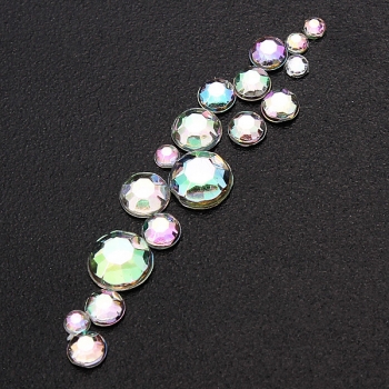 5 Größen Weiß Multicolor Acrylrhinestone Nagel Dekoration Rad 