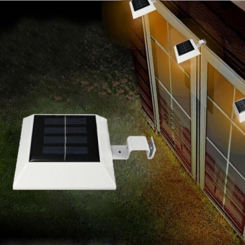 Solarbetriebene 4 LED Fence Gutter Licht im Freiengarten Wand Pathway