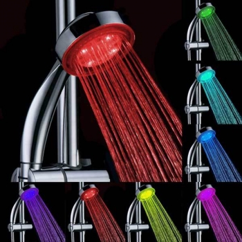LED 7 Farben Zufällig Umschaltbarer Hydroelektrische Generation Duschkopf