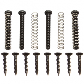 Gitarre Humbucker Pickup Schrauben Satz Befestigungsschrauben mit den Federn Schwarz