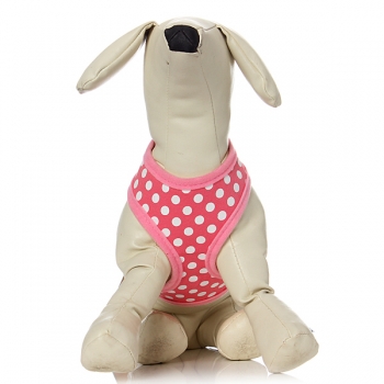 Haustier Hundekatze Tupfen Gepunkteten Einstellbarer Soft Mesh Harness Leash Net