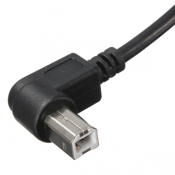 30cm USB 2.0 B Buchse auf USB B Stecker rechtwinklig Verlängerungskabel