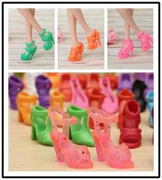 40 Paar verschiedene High Heel Schuhe Stiefel Zubehör für Barbie Puppe
