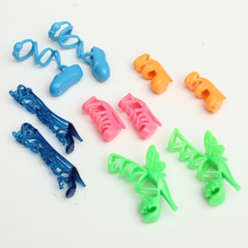 Auf Mode startet Mischung 5 Paare verschiedene Schuhe für die barbie Puppe