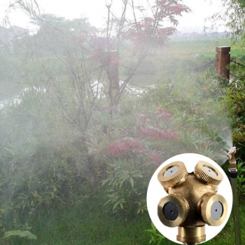 Honana HG-GW 1/4 Zoll 4-Loch Messing Sprühdüse Gartensprinkler Bewässerungsarmatur