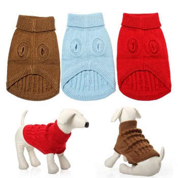 Haustier Hund Katze Mantel Winter warme Strickjacke Knit Outwear Apparel