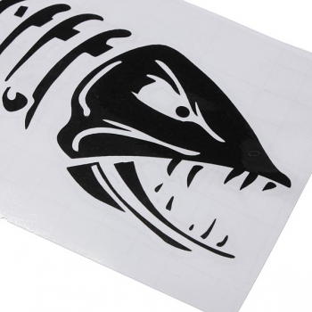 Auto Selbstfenster Wütend Hai Fisch Fischen Aufkleber Vinyl Aufkleber Black