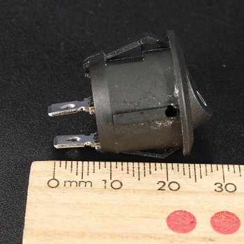 5pcs Mini Round Black 2 Pin SPST ON-OFF Kippschalter Knopf