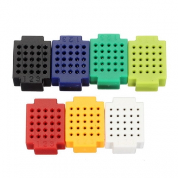 7pcs 7colors ZY-25 Mini Solderless PWB-Circuit Test Breadboard