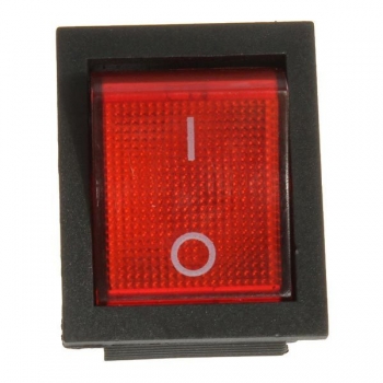 5pcs Red Light 4 Pin DPST ON-OFF Rocker Bootsschalter 13A / 250V 20A / 125V