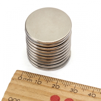 10pcs 25x2 Mm n35 starker runder seltener Erdneodymmagnet