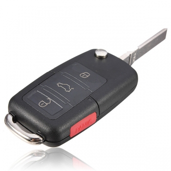 3 Knopfschlüssel keyless entfernter Schalenfall ungeschnittene Klinge für das vw Golf jetta