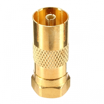 Gold hat f männlichen Stecker zur Fernsehantenne weiblicher Anschluss rf koaxial gepanzert