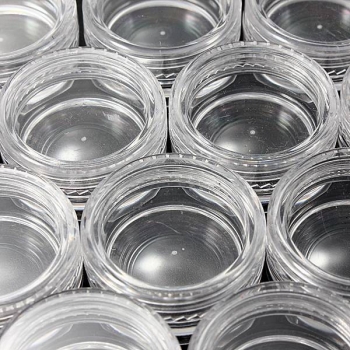 Klare Plastikschmucksachen versehen Bettkasten mit 12pcs runde Behälter mit Perlen
