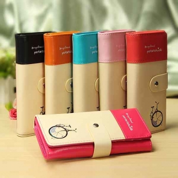 PU lederner Mappen Geldbeutel Frauen Scheckheft Münzen Beutel Handtaschen Karte&nbsp;