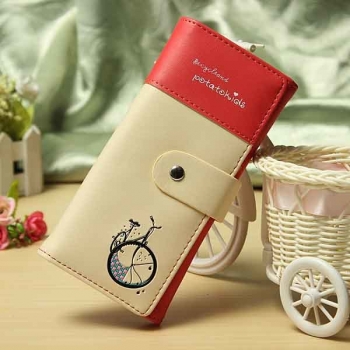 PU lederner Mappen Geldbeutel Frauen Scheckheft Münzen Beutel Handtaschen Karte&nbsp;