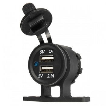 Auto Dual USB 5V 1A + 2.1A wasserdicht Zigarette Auto Ladegerät