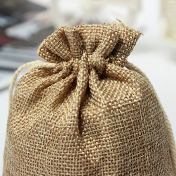 Faux Sackleinen hessischen Mini Bags Rustic Wedding Favor Geschenk Tasche