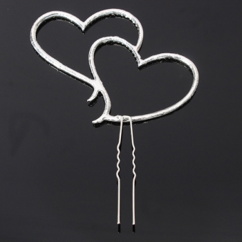 Romantische Kristall Doppel Herz Kuchen Topper Hochzeit Dekoration Kreative Backen Werkzeuge