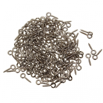 200pcs Silber Ton Screw Augen Kautions Pins Top Gebohrt Schmuck