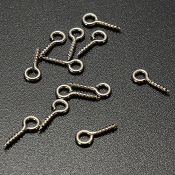 200pcs Silber Ton Screw Augen Kautions Pins Top Gebohrt Schmuck