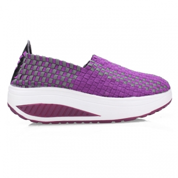 Damen Stretch beiläufigen Breathable Knit Shook Schuhe Sneakers