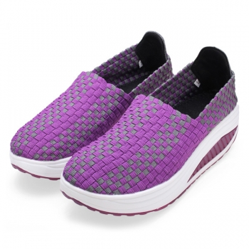 Damen Stretch beiläufigen Breathable Knit Shook Schuhe Sneakers