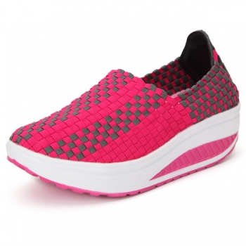 Damen Stretch beiläufigen Breathable Knit Shook Schuhe Sneakers