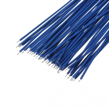 4 X 50pcs Blau beiden Enden mit verzinnten 20cm Breadboard Jump Kabel