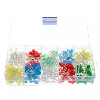 300pcs 3 Mm 5 Mm haben 5 Farben LED lichtausstrahlende Diode Bastelsatz sortiert