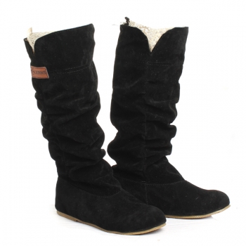 Damenkniestrümpfe Stiefel Spitze Stulpe erhöhten Innenwollschuhe