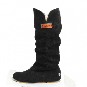 Damenkniestrümpfe Stiefel Spitze Stulpe erhöhten Innenwollschuhe