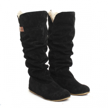 Damenkniestrümpfe Stiefel Spitze Stulpe erhöhten Innenwollschuhe