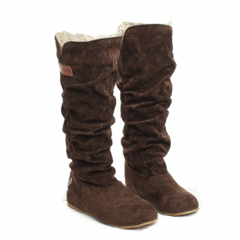 Damenkniestrümpfe Stiefel Spitze Stulpe erhöhten Innenwollschuhe