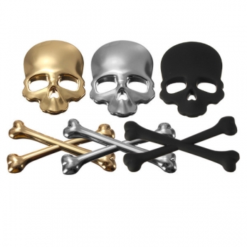 Auto 3D Skeleton Schädel Knochen Emblem Abzeichen Logo Metallaufkleber Aufkleber