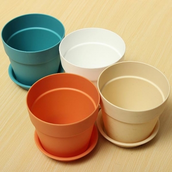 Resin Kunststoff Blumentopf mit Tray Gartenpflanzen, Blumentopf,