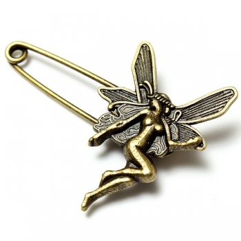 Weinlese Bronzen Eulen Engels Kostüm Brosche Multi Pattern für Frauen