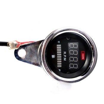 2 In 1 Motorrad LED Digitale Tachometer Tachometer Öltankanzeige 