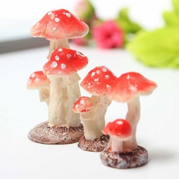 Mini Landschaft Resin Mushroom Home Office Garten Dekoration