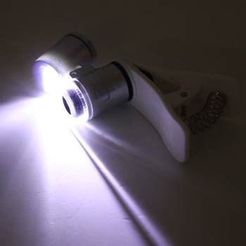 60X Zoom Mini UV LED Mikroskop Vergrößerungsglas Mikroobjektiv Währungs Detect
