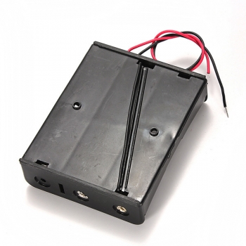 Schwarz Kunststoff Batterie Speicher Fall Kasten Halter für 3x18650 11.1V