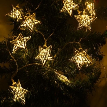 Batteriebetriebene 1.2m 10 LED Stars Schnur feenhafte Licht Weihnachtsdekor