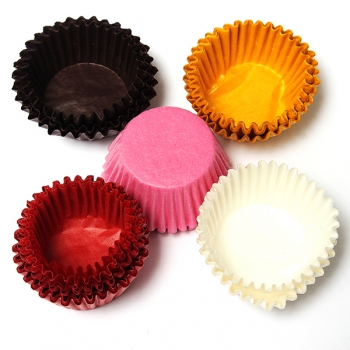 30pcs/bag buntes Fett abstoßendes Muffin cupcake backende Tassen