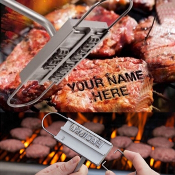 Honana Barbecue ID Branding Eisen Werkzeuge mit veränderbaren 55 Buchstaben BBQ Steak Fleisch Branding Iron