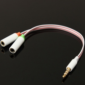3.5mm Stereo 4POLE Stecker auf Kopfhörerbuchse Adapter Mikrofon