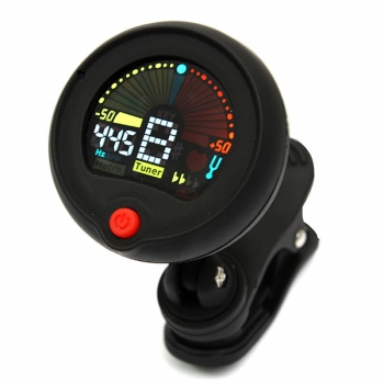 Büroklammer - auf dem chromatischen Tunermetronom für die elektrische Gitarrenbassukulele