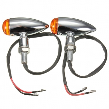 Motorrad Bullet Blinker Kontrollleuchte Lampe für Harley Chopper