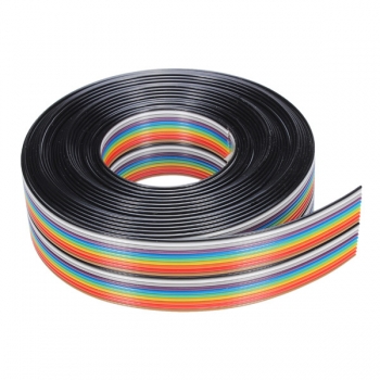 Geekcreit® 5M 1.27mm 20P Jumper Kabel DuPont Draht Regenbogen Flachdraht Stützdraht gelötet